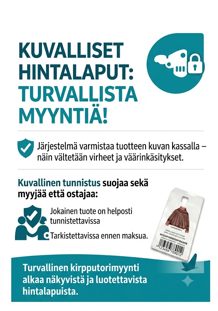 Kuvalliset hintalaput - Turvallista myyntiä